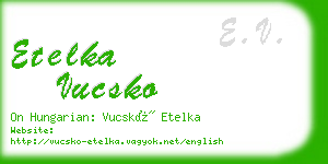 etelka vucsko business card